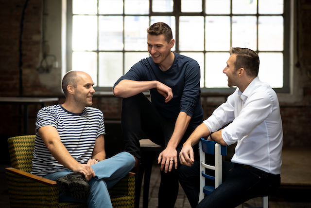 Co-founders of Freelo.cz Karel Dytrych, Jan Kulda, Karel Borkovec