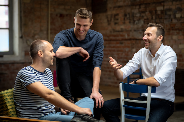 Co-founders of Freelo.cz Karel Dytrych, Jan Kulda, Karel Borkovec